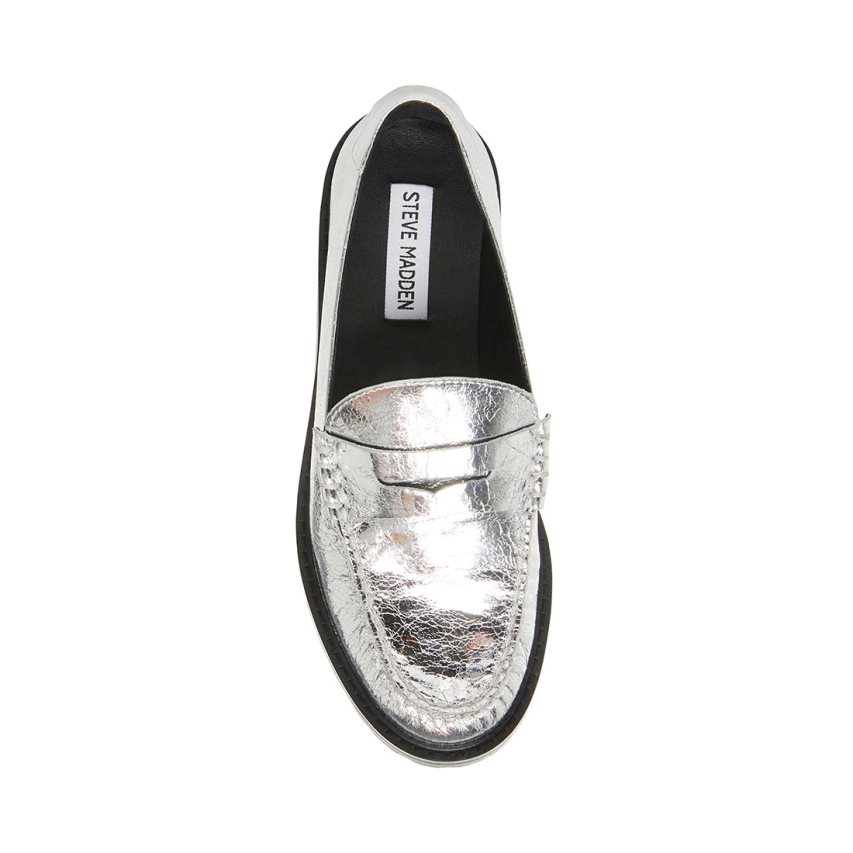 Loafers Steve Madden Madelyn Mujer Plateadas | ES VG3249